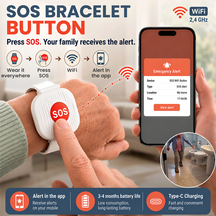 Smart SOS Emergency Alert Wristband