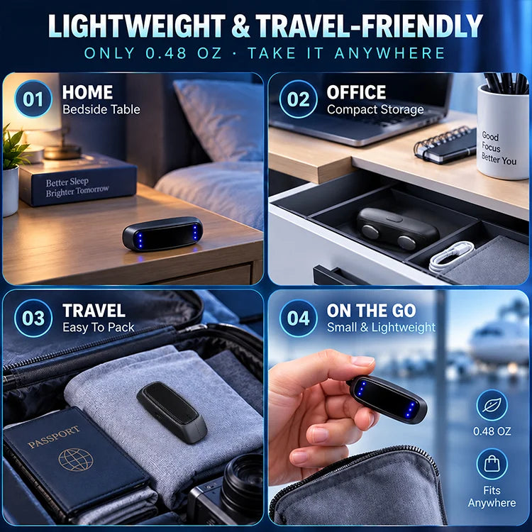 Eicgo™ Smart Snore Detection Neckband – 6-Level Gentle Pulse Sleep Support