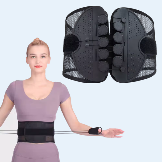 Lumbar Support Back Brace - Posture and Spine Support, Enhances Comfort, Breathable Design